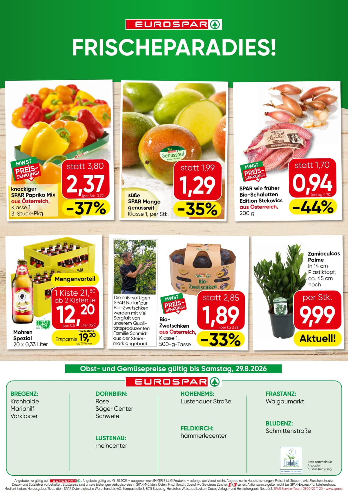 Seite 16 des Eurospar Flugblatts – Aktuelle Angebote