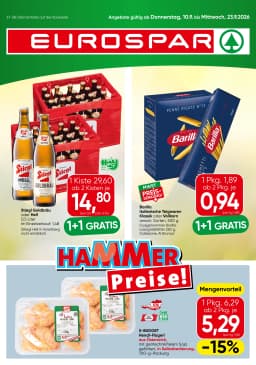 Seite 1 des Eurospar Prospekts Aktuelle Angebote