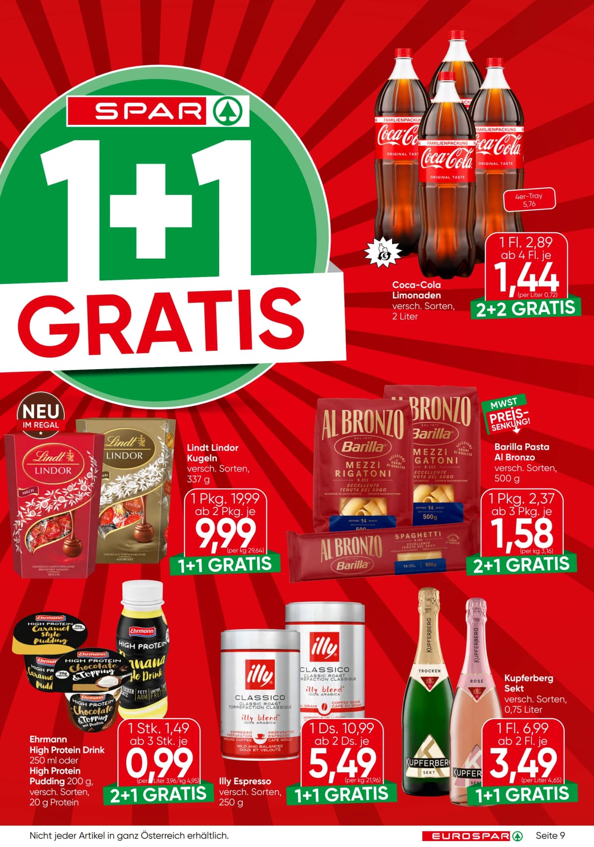 Seite 9 des Eurospar Flugblatts – Aktuelle Angebote