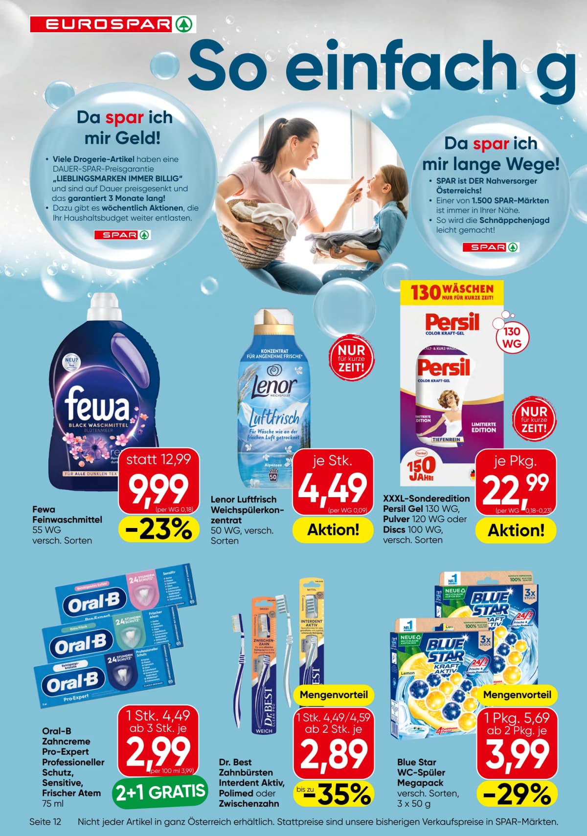 Seite 12 des Eurospar Flugblatts – Aktuelle Angebote