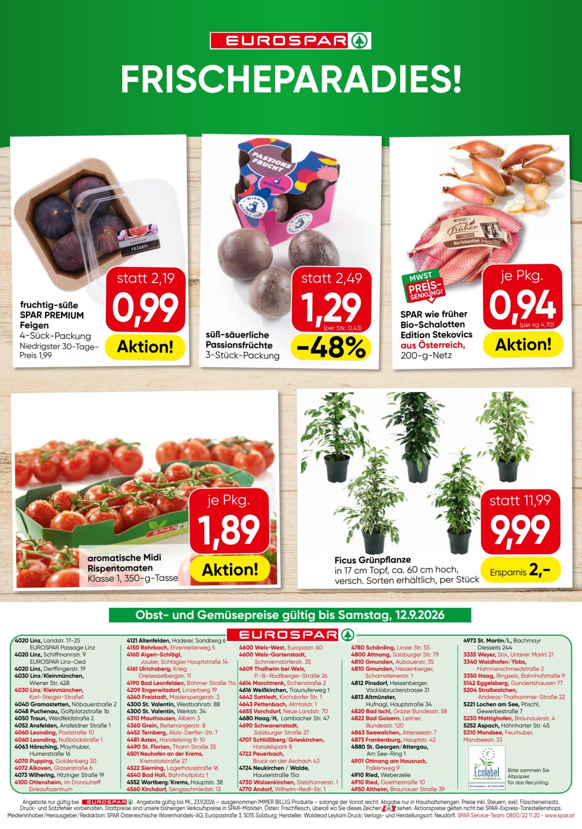 Seite 16 des Eurospar Flugblatts – Aktuelle Angebote