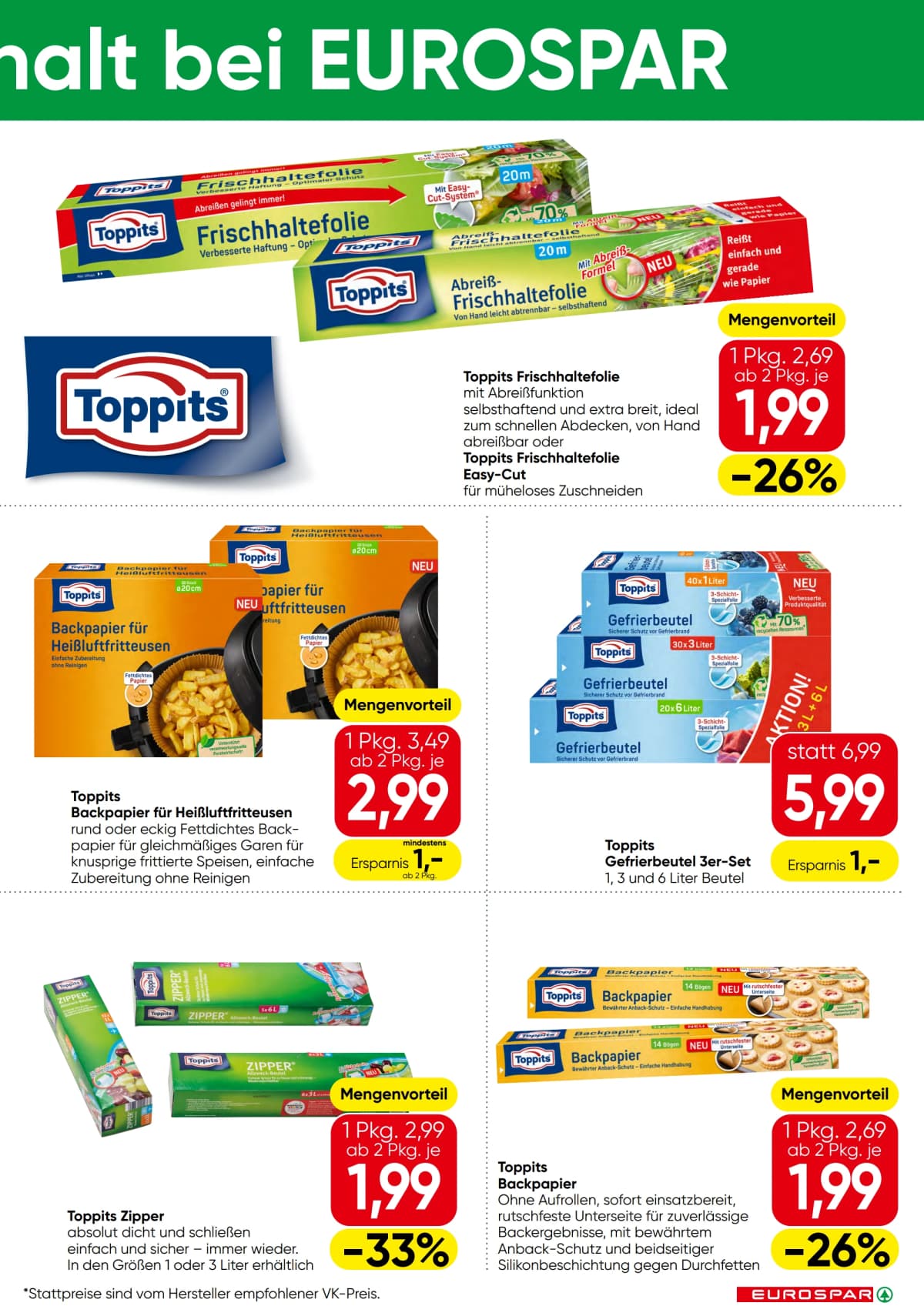 Seite 19 des Eurospar Flugblatts – Aktuelle Angebote