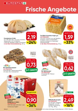 Seite 4 des Eurospar Prospekts Aktuelle Angebote