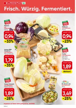 Seite 6 des Eurospar Prospekts Aktuelle Angebote