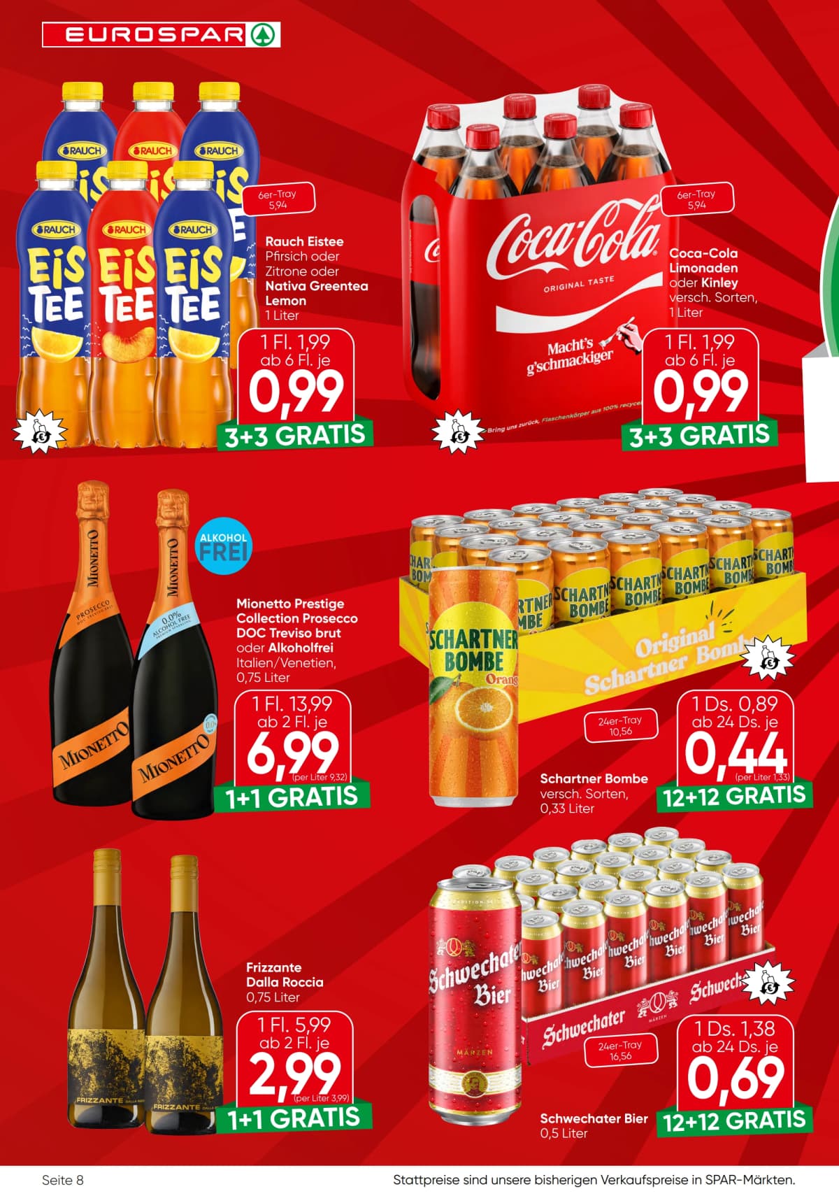 Seite 8 des Eurospar Flugblatts – Aktuelle Angebote