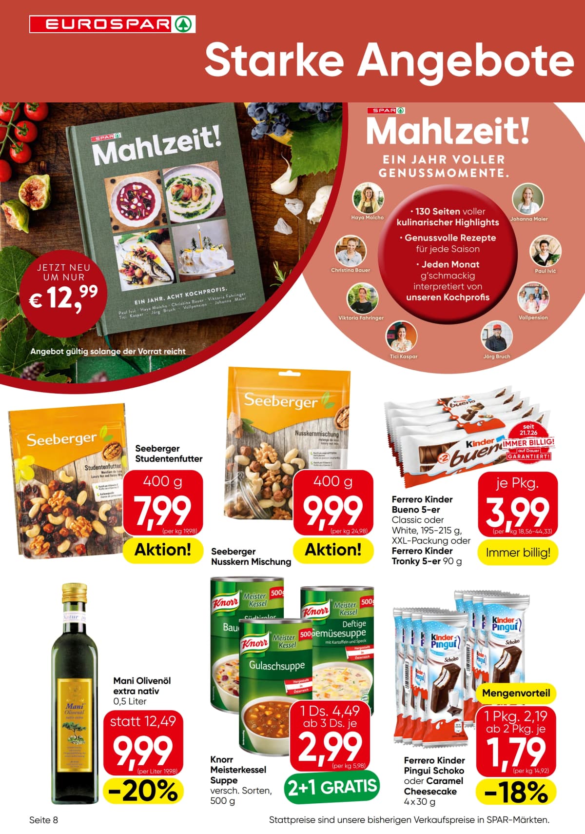 Seite 8 des Eurospar Flugblatts – Aktuelle Angebote