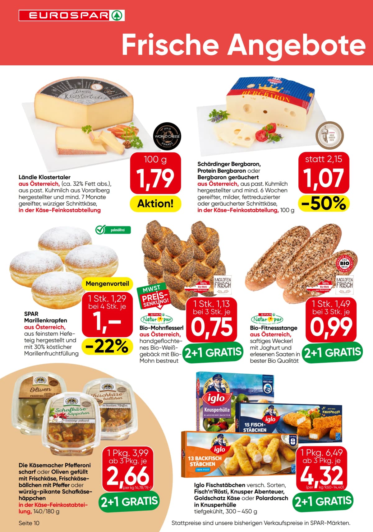 Seite 10 des Eurospar Flugblatts – Aktuelle Angebote