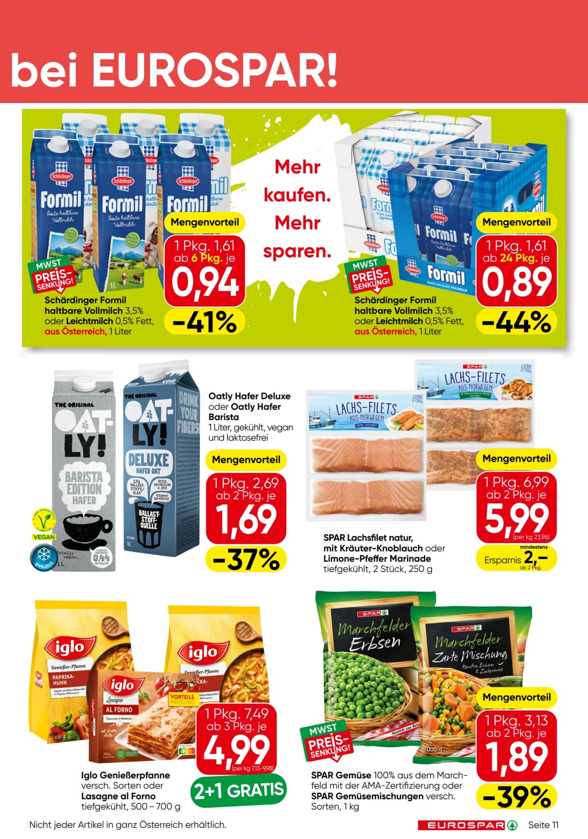 Seite 11 des Eurospar Flugblatts – Aktuelle Angebote