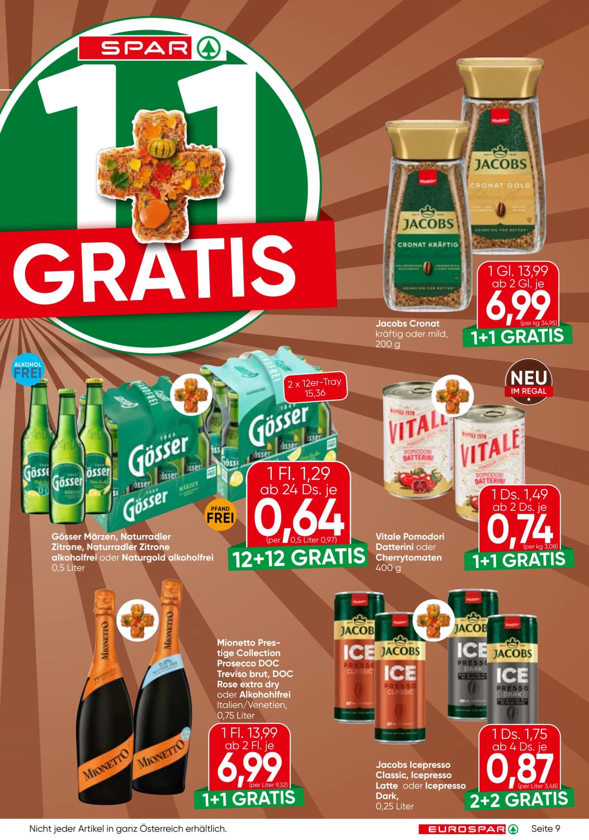 Seite 9 des Eurospar Flugblatts – Aktuelle Angebote