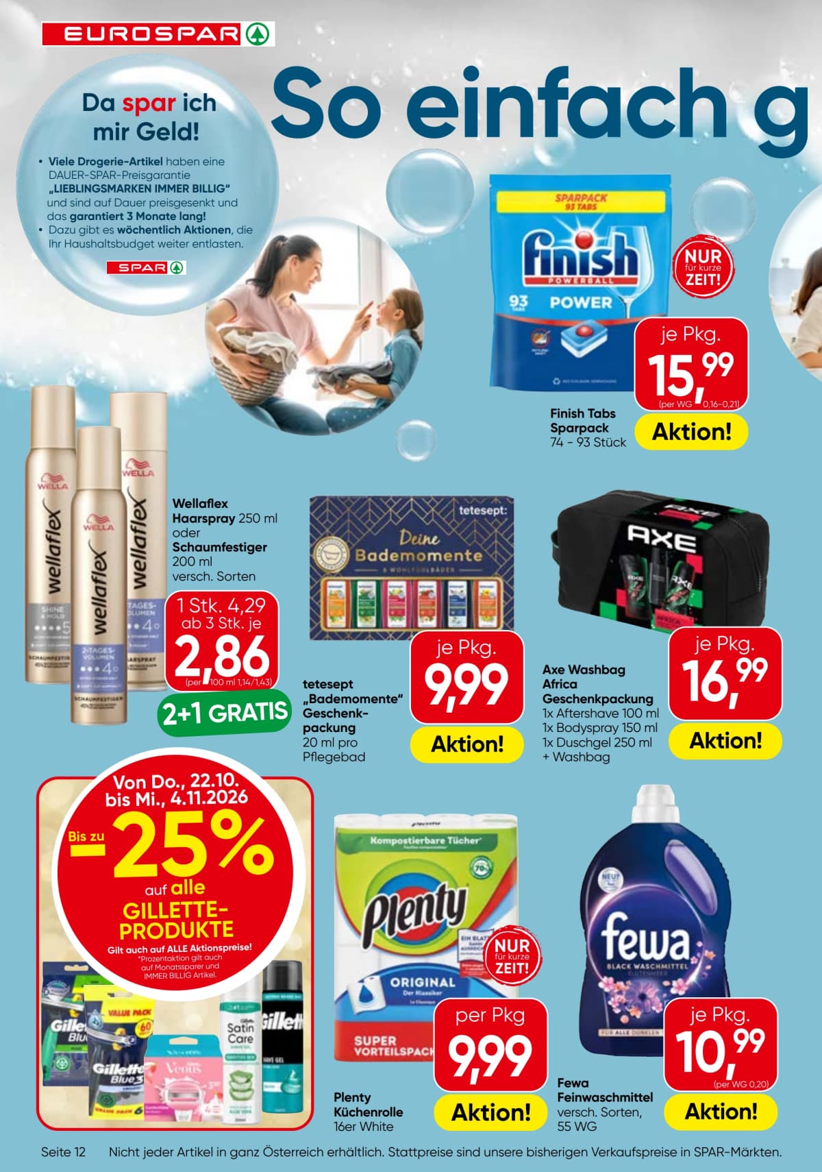 Seite 12 des Eurospar Flugblatts – Aktuelle Angebote