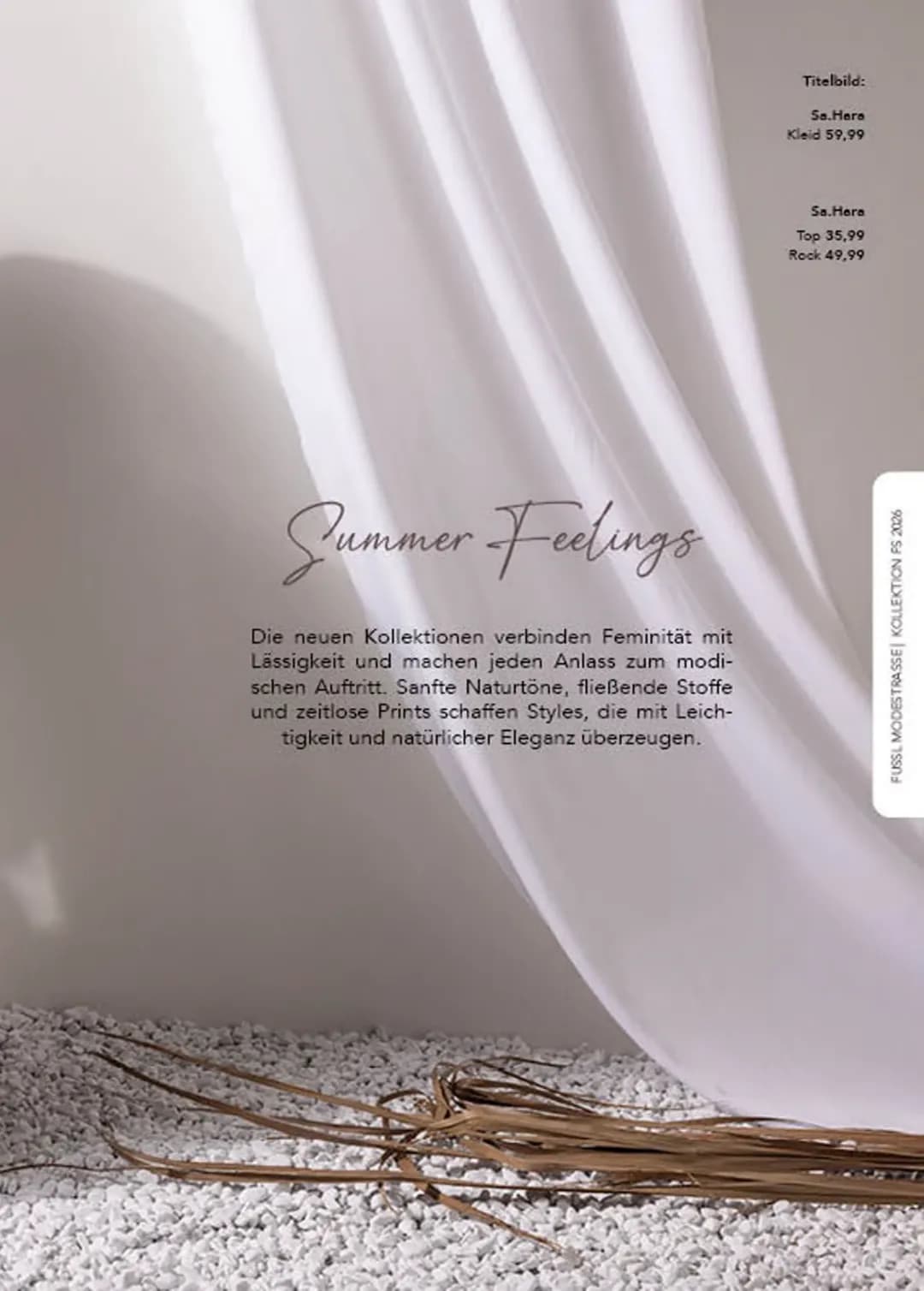 Seite 3 des Fussl Modestraße Flugblatts – Sommer 2026 ab 31.07.2026