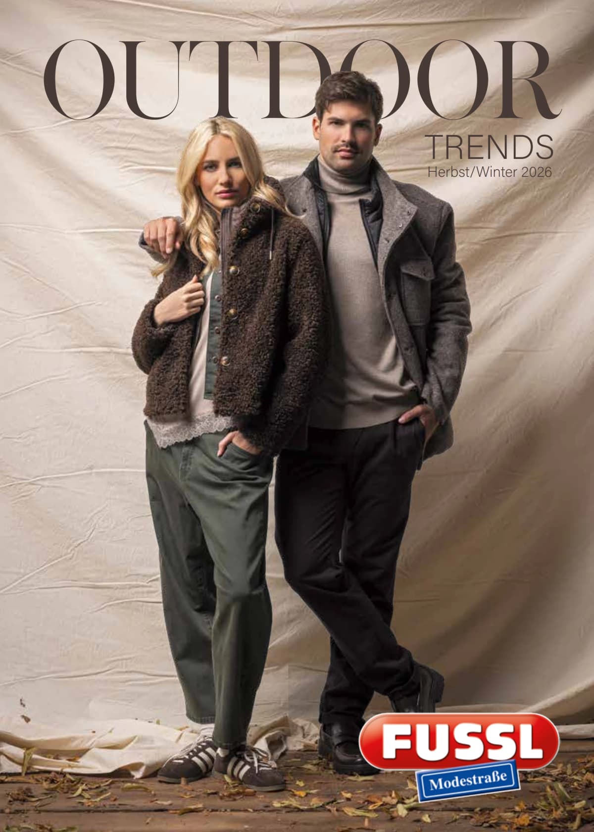 Titelblatt des Fussl Modestraße Prospekts Jacken Trends 2026