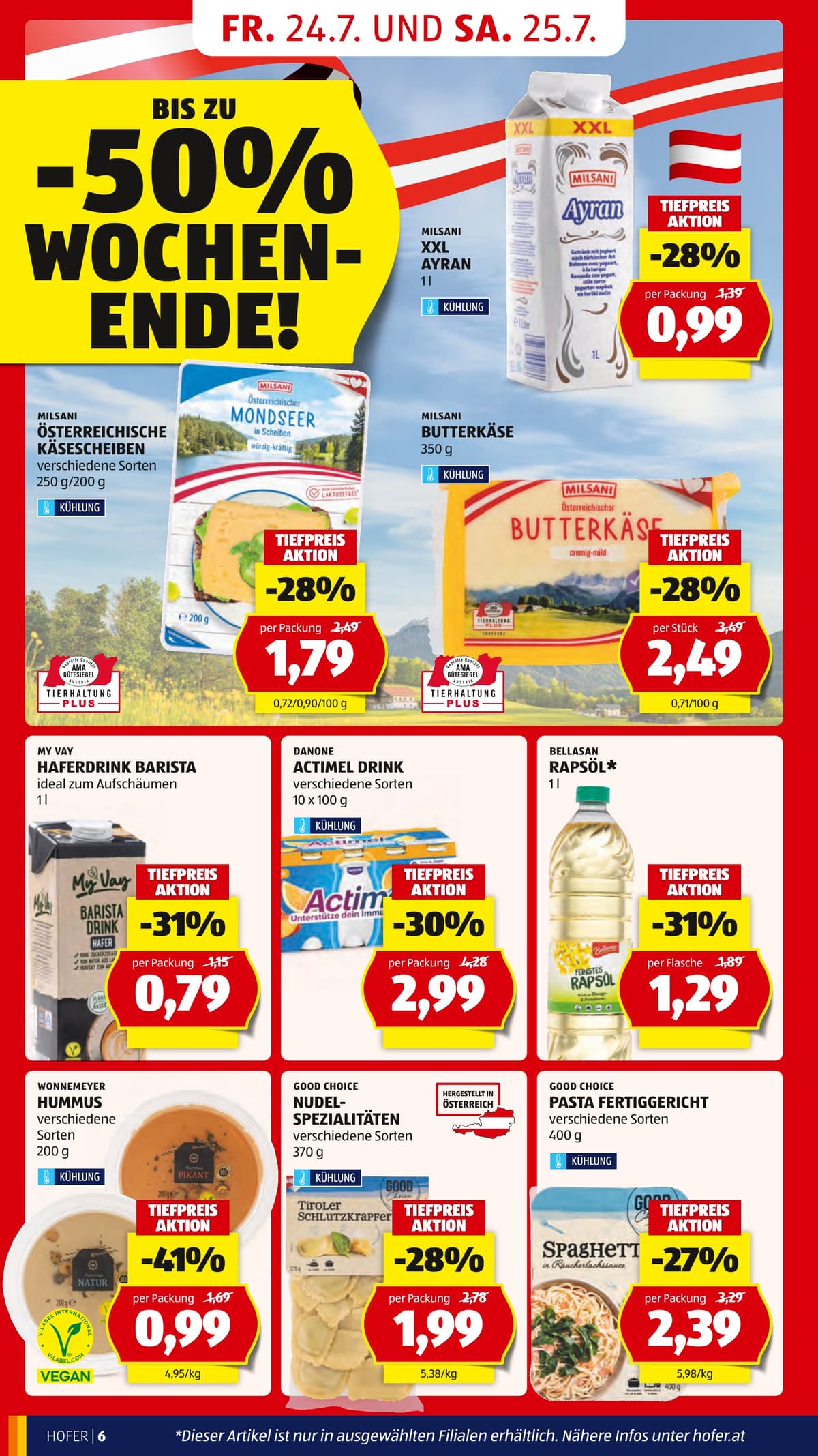 Seite 12 des Hofer Flugblatts – Wochenangebote ab 31.07.2026