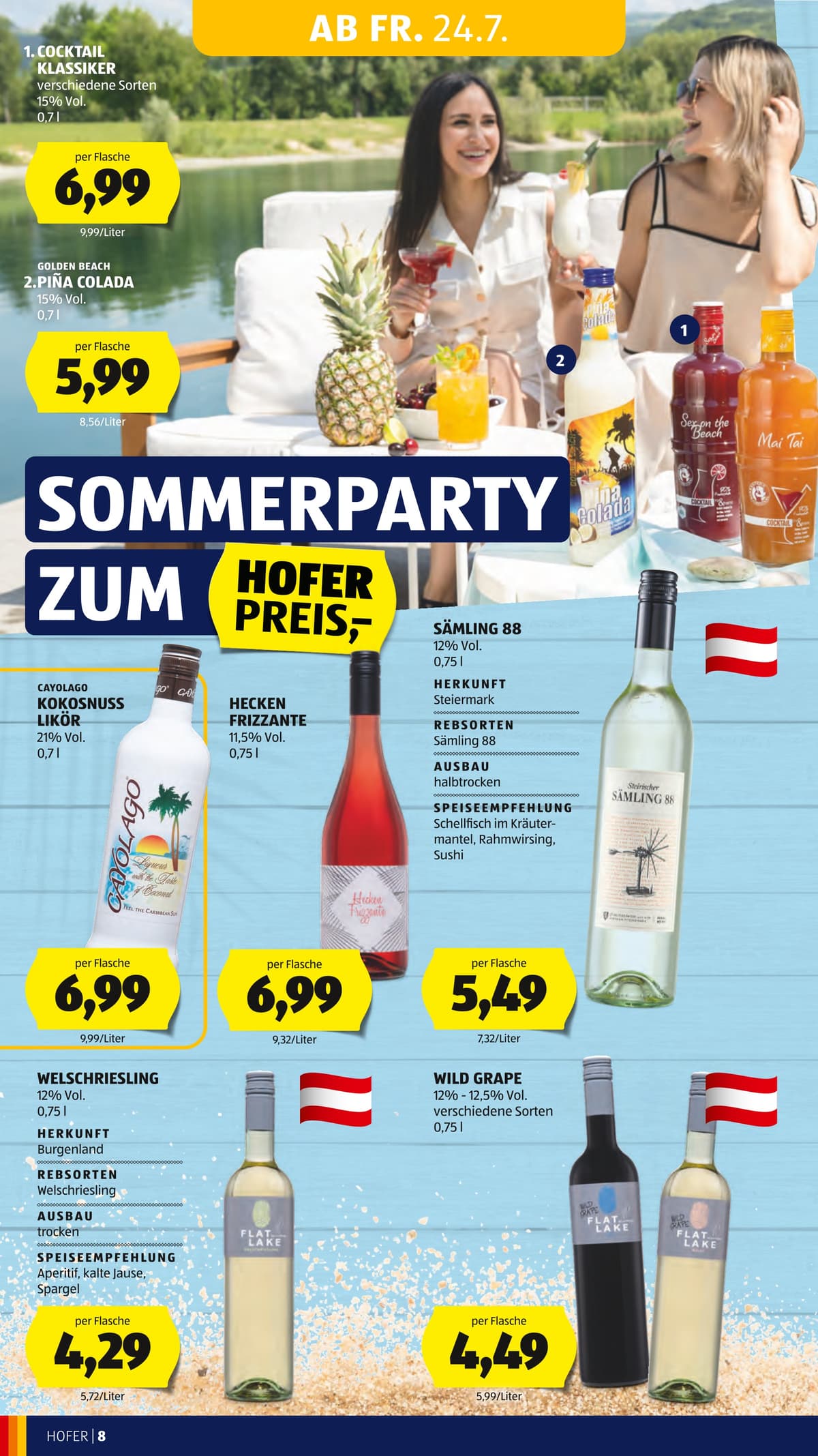 Seite 14 des Hofer Flugblatts – Wochenangebote ab 31.07.2026