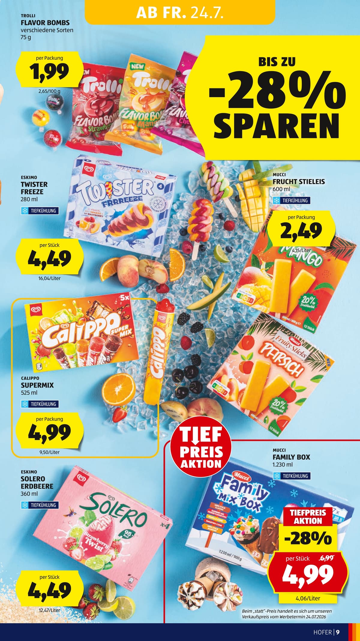 Seite 15 des Hofer Flugblatts – Wochenangebote ab 31.07.2026