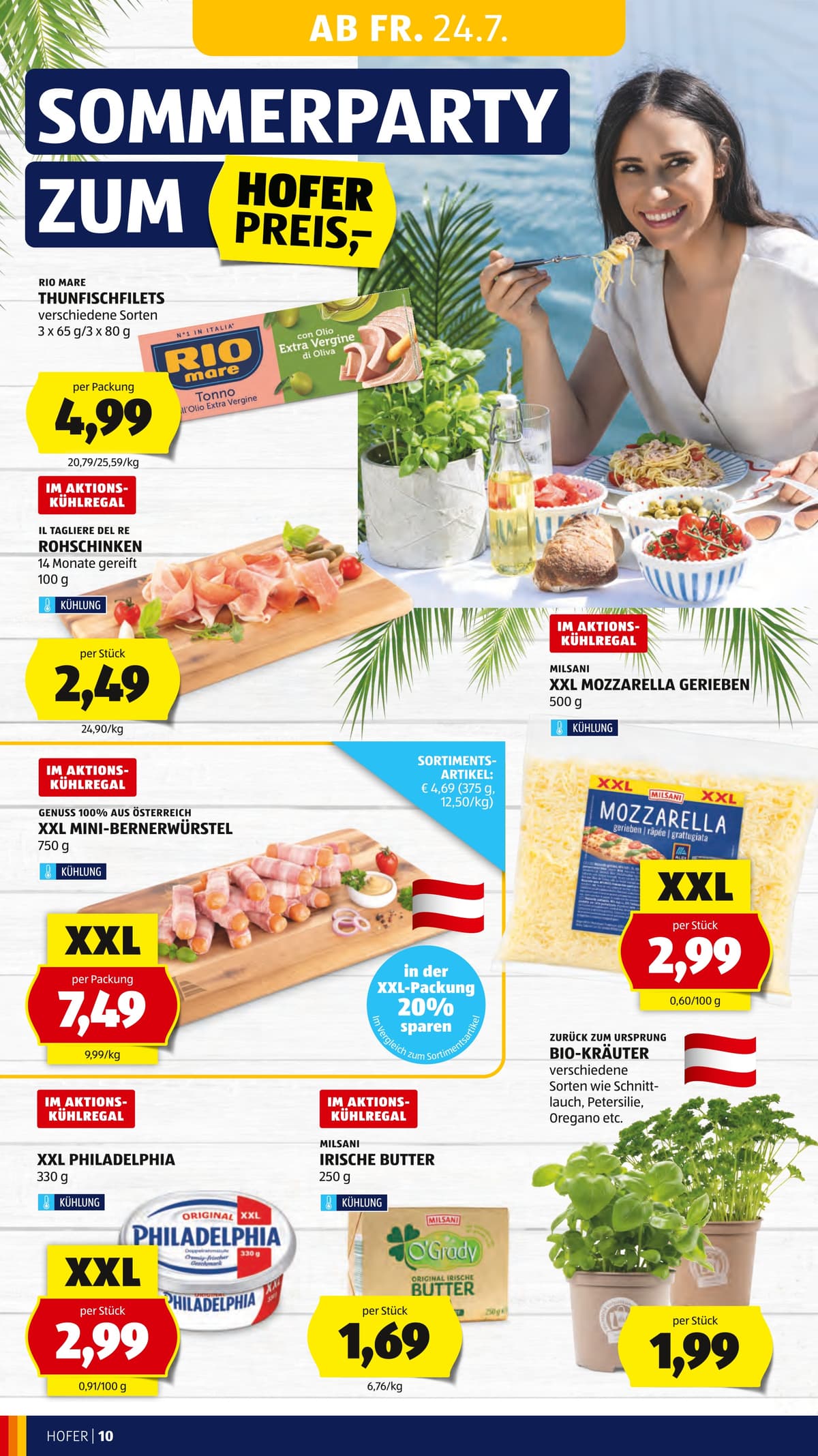 Seite 16 des Hofer Flugblatts – Wochenangebote ab 31.07.2026