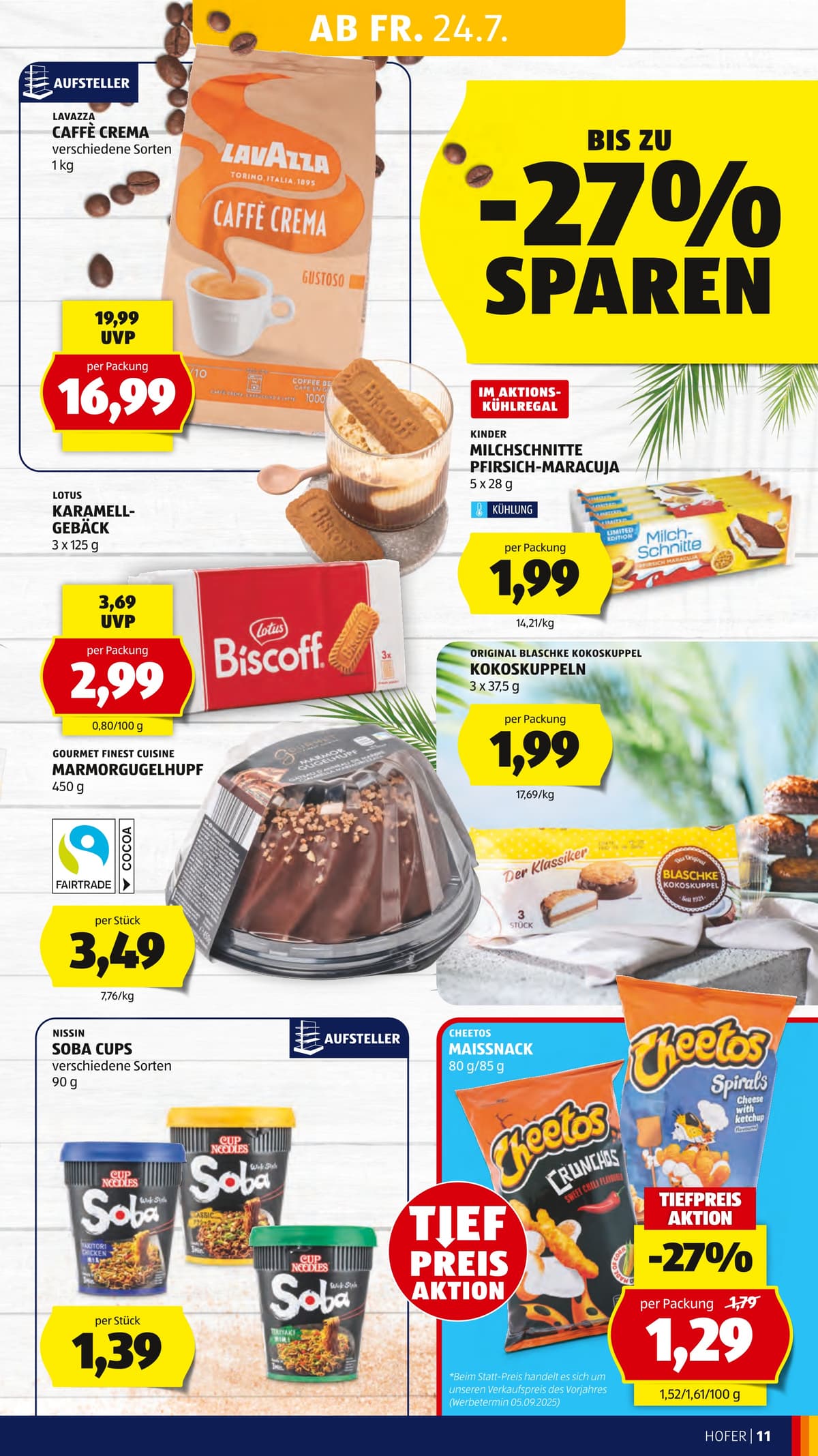 Seite 17 des Hofer Flugblatts – Wochenangebote ab 31.07.2026