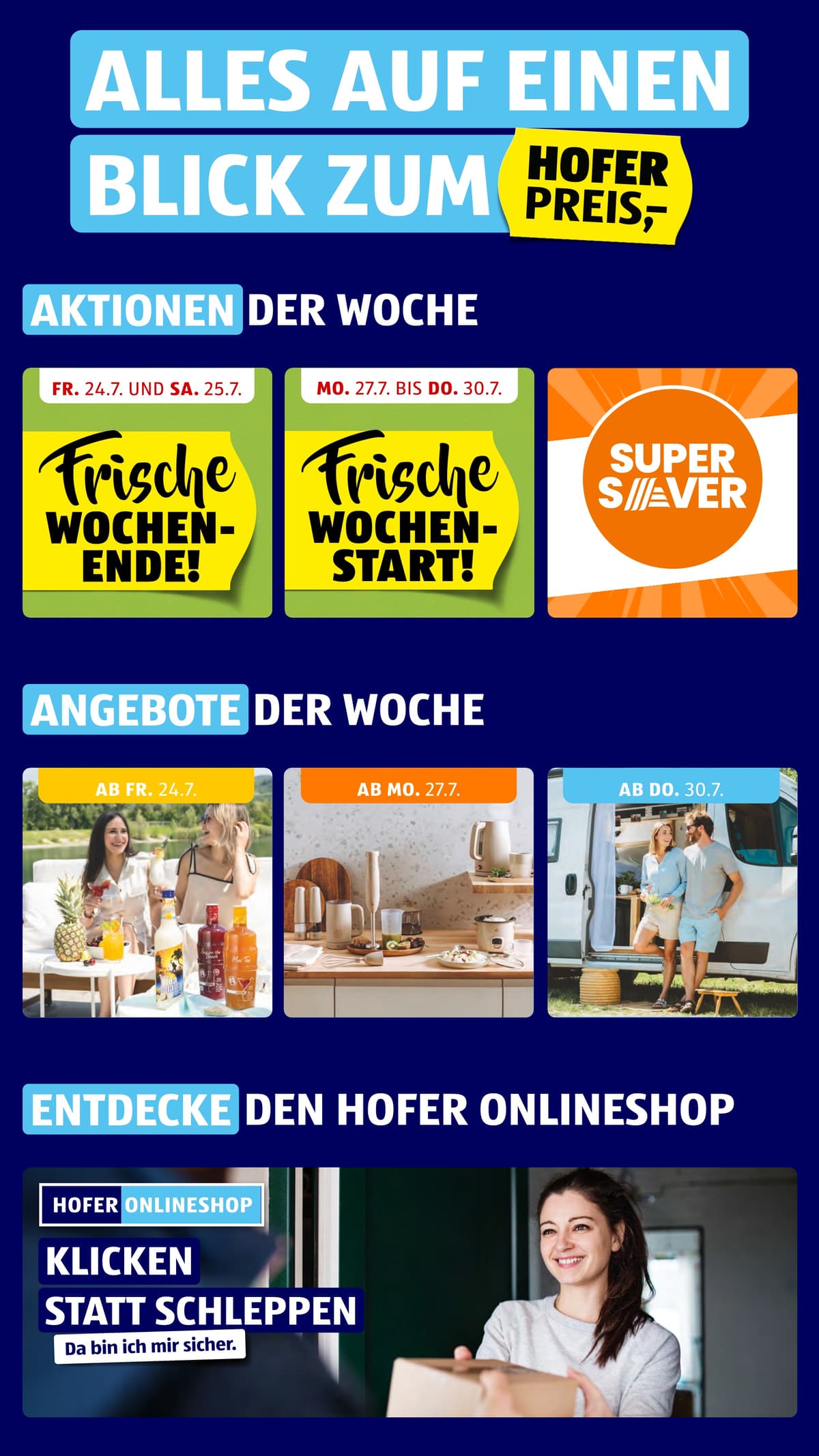 Seite 2 des Hofer Flugblatts – Wochenangebote ab 31.07.2026