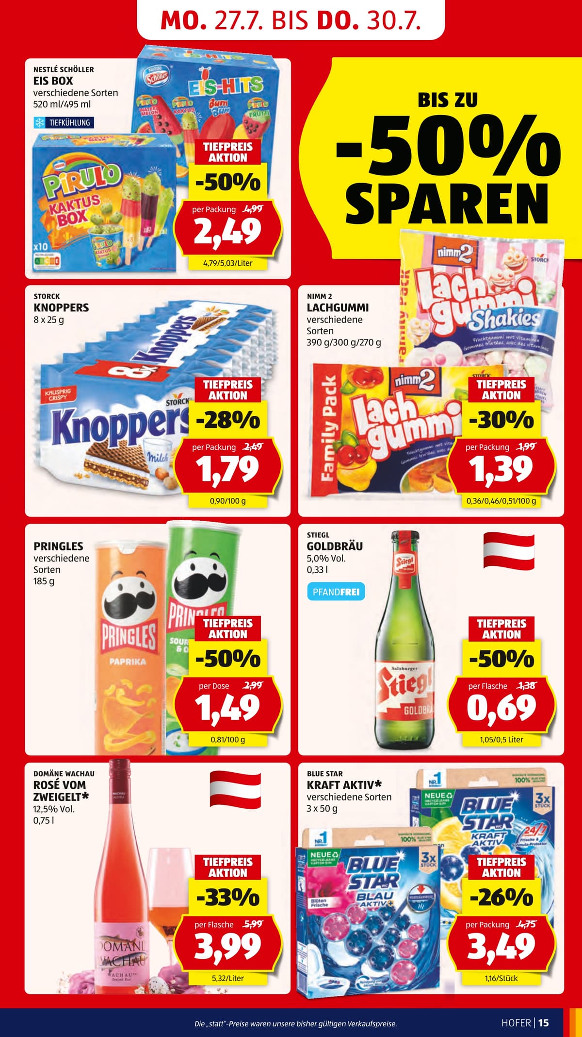 Seite 21 des Hofer Flugblatts – Wochenangebote ab 31.07.2026