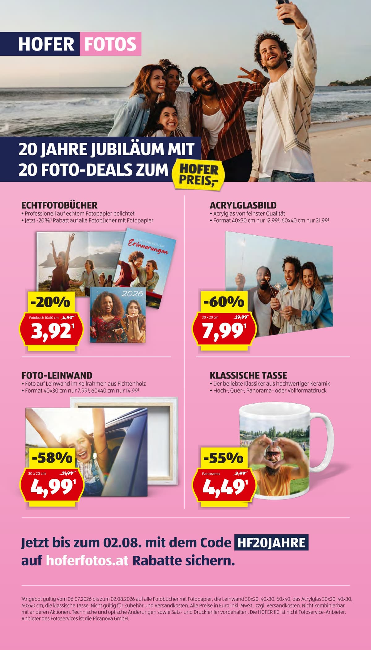 Seite 22 des Hofer Flugblatts – Wochenangebote ab 31.07.2026
