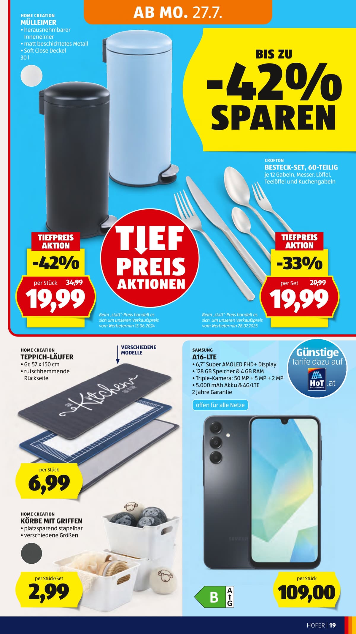 Seite 29 des Hofer Flugblatts – Wochenangebote ab 31.07.2026