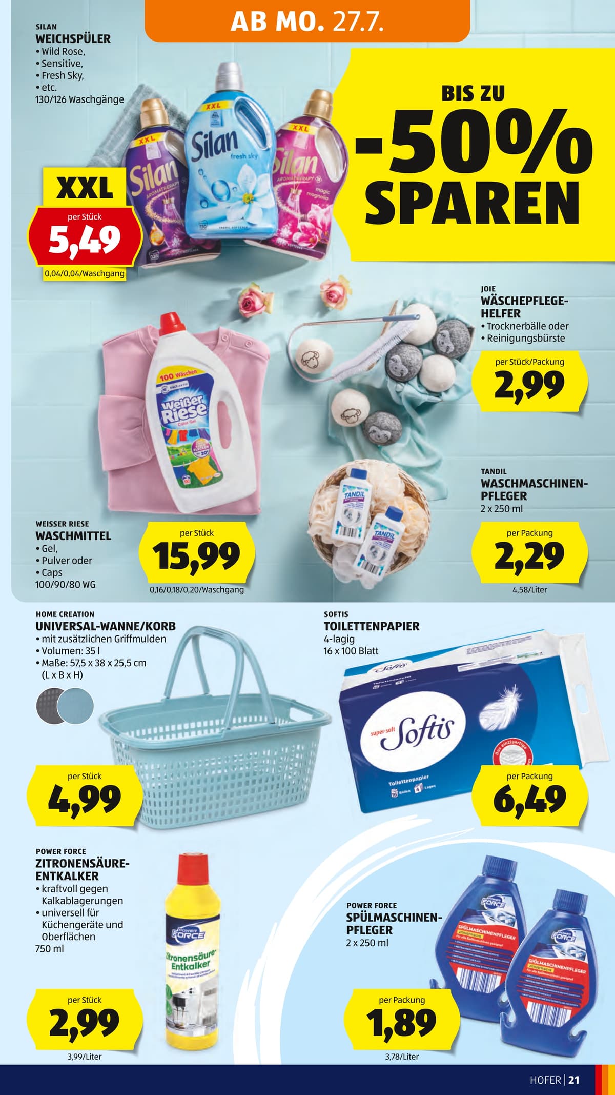 Seite 31 des Hofer Flugblatts – Wochenangebote ab 31.07.2026