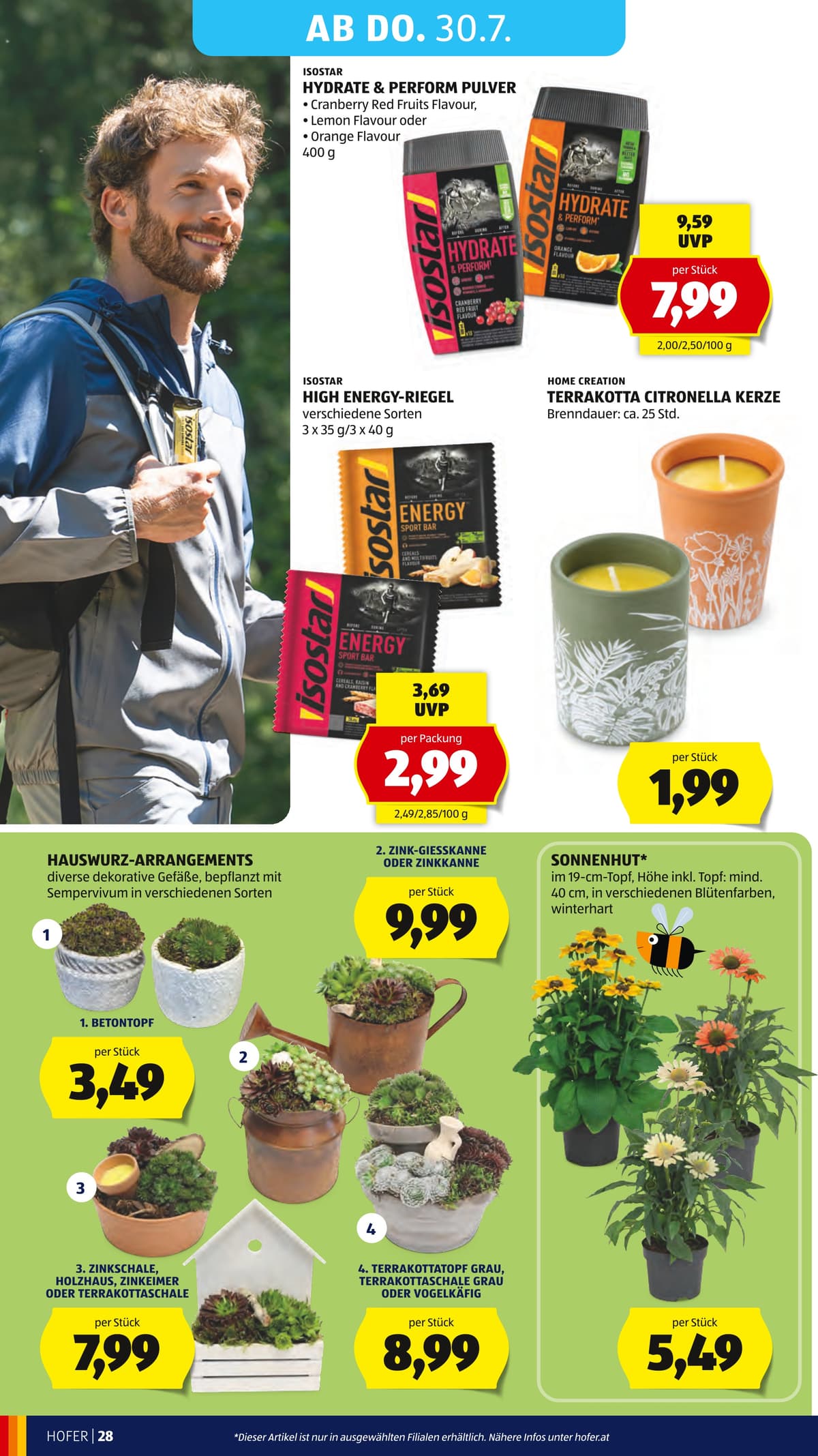 Seite 38 des Hofer Flugblatts – Wochenangebote ab 31.07.2026