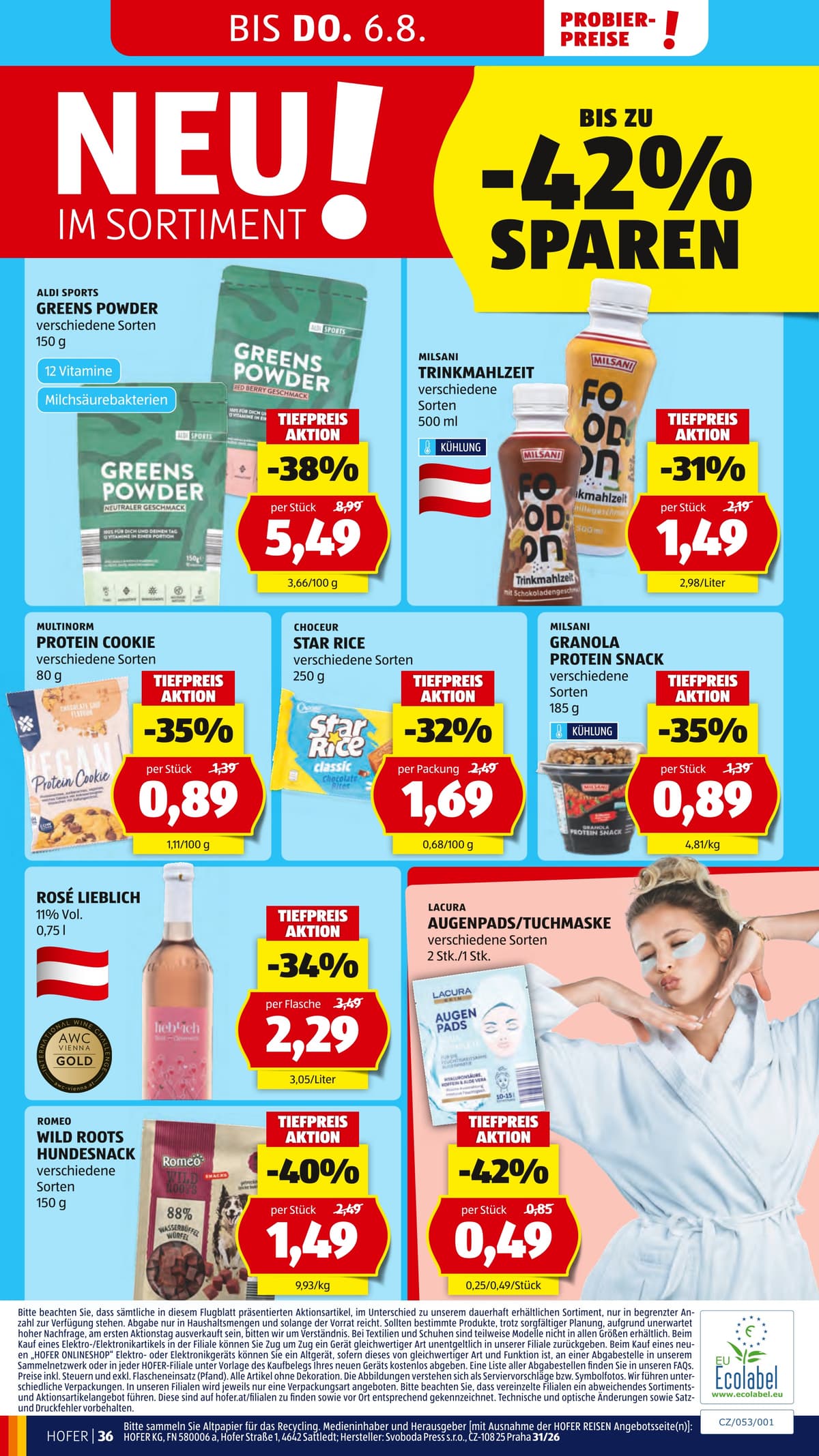 Seite 49 des Hofer Flugblatts – Wochenangebote ab 31.07.2026