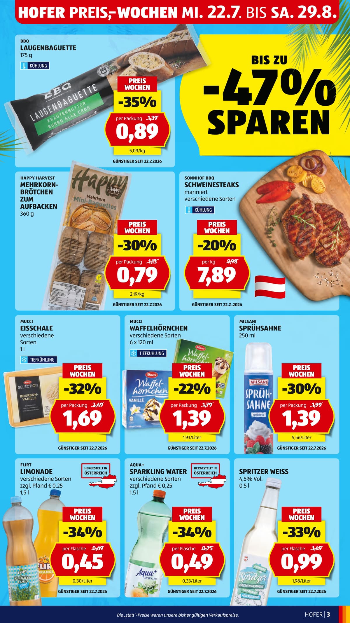 Seite 5 des Hofer Flugblatts – Wochenangebote ab 31.07.2026