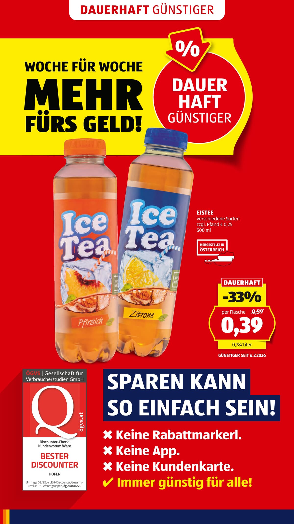 Seite 8 des Hofer Flugblatts – Wochenangebote ab 31.07.2026