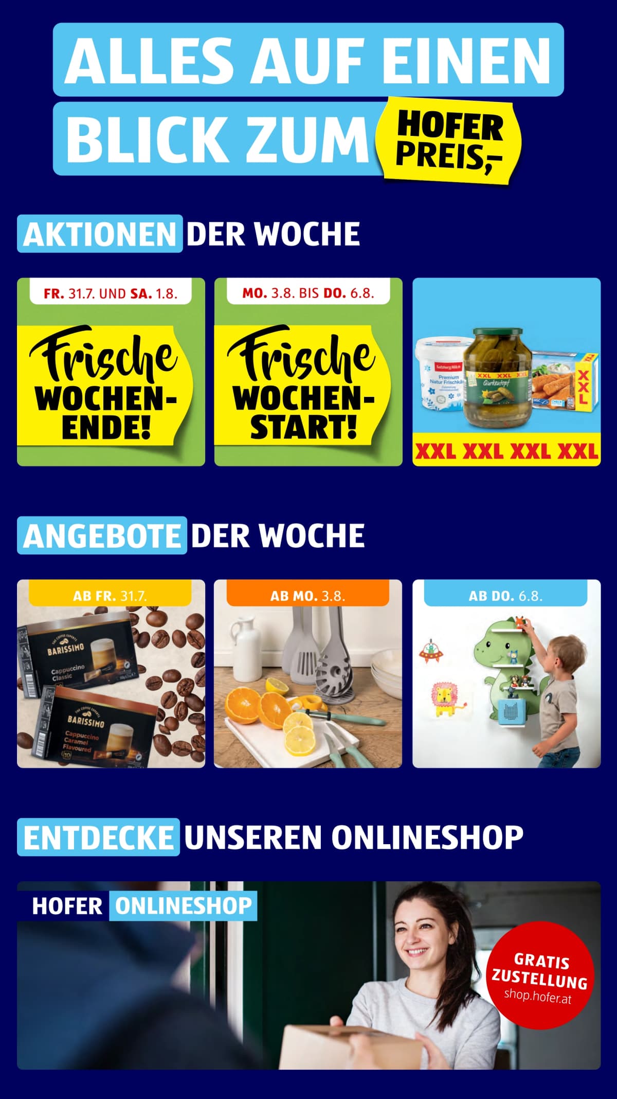 Seite 2 des Hofer Flugblatts – Aktuelle Angebote ab 31.07.2026