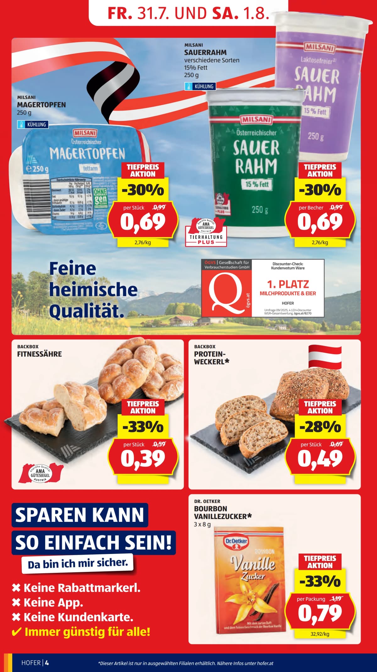 Seite 6 des Hofer Flugblatts – Aktuelle Angebote ab 31.07.2026
