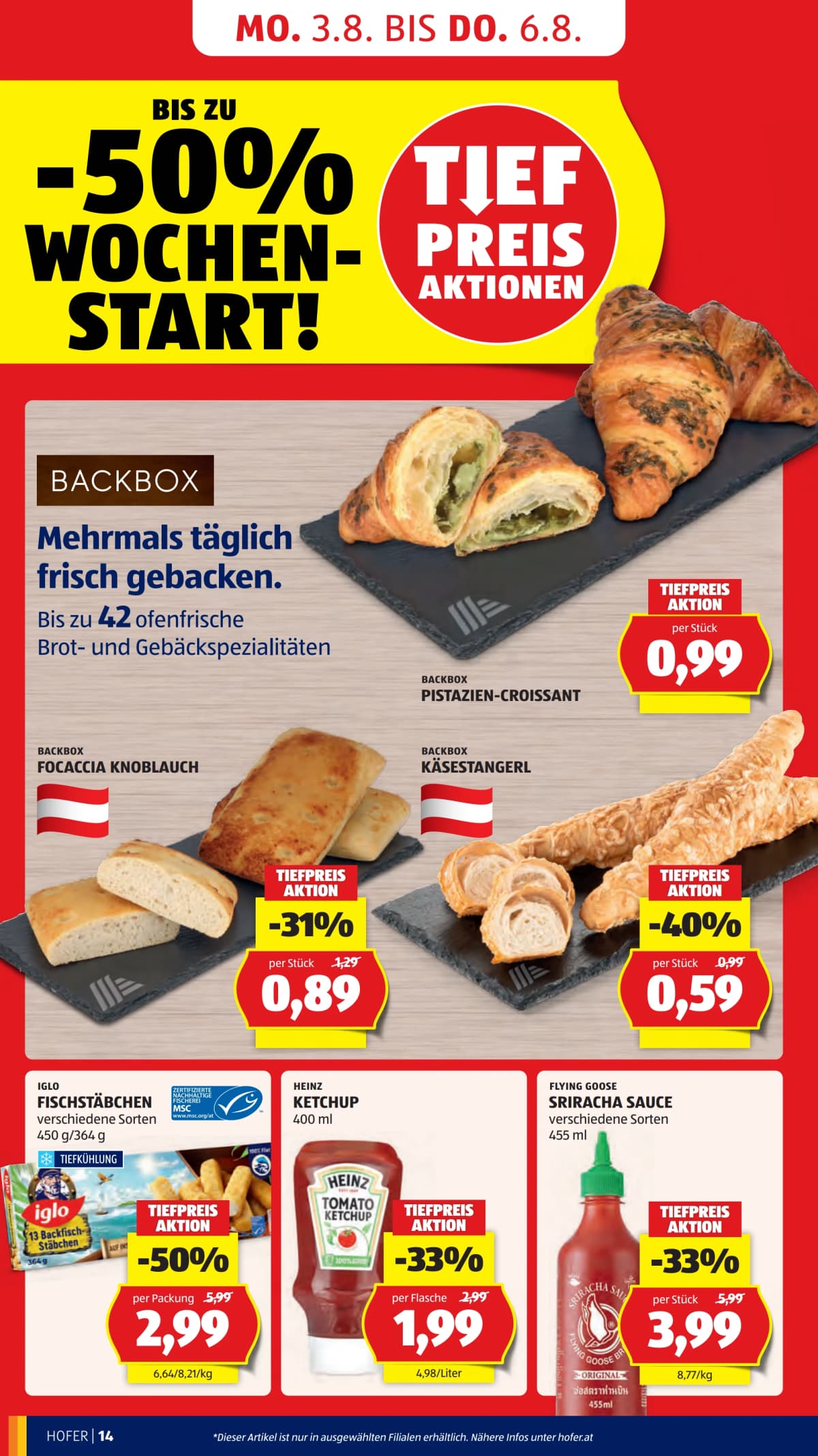 Seite 20 des Hofer Flugblatts – Aktuelle Angebote ab 31.07.2026