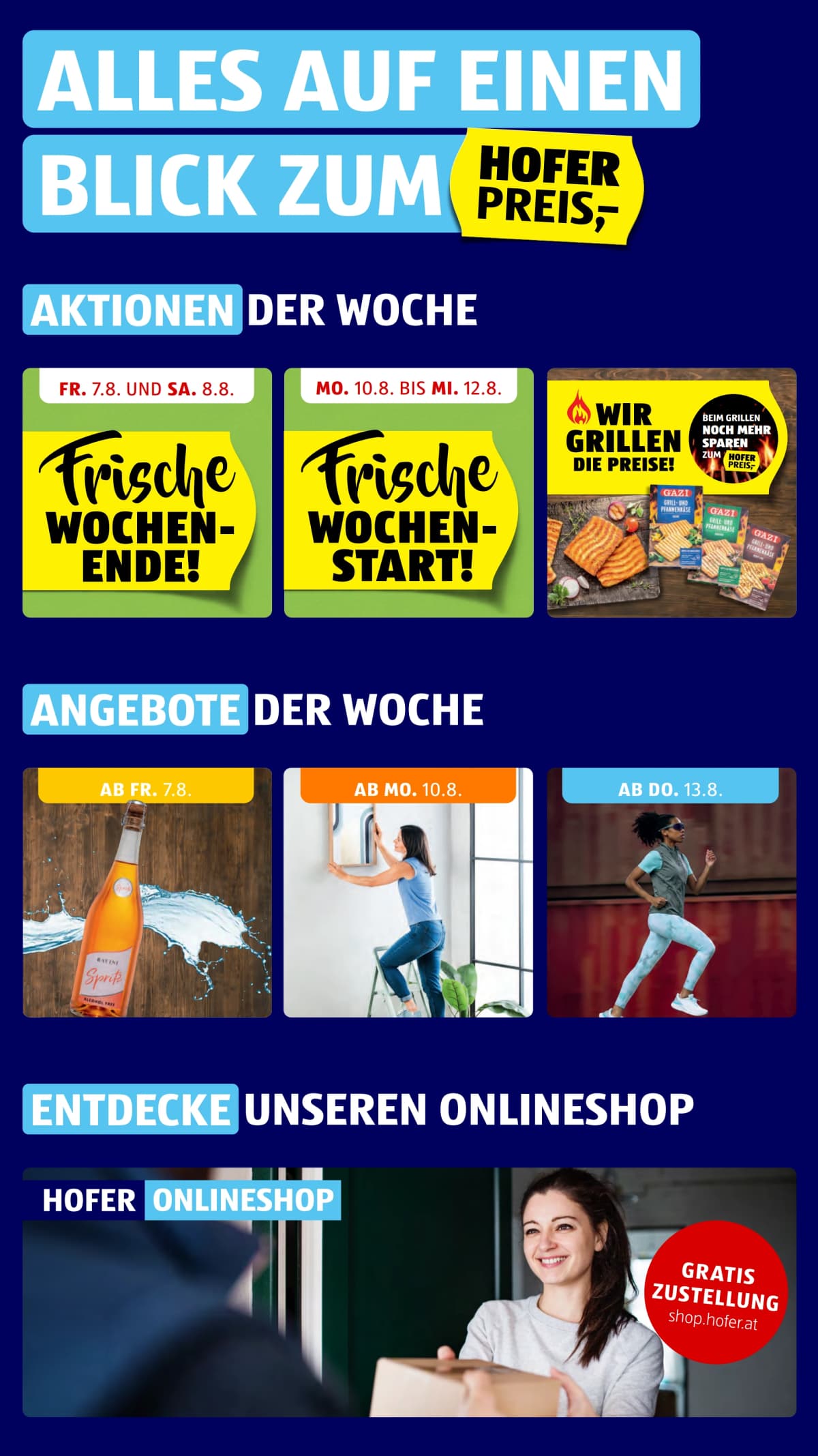 Seite 2 des Hofer Flugblatts – Aktuelle Angebote ab 23.08.2026.