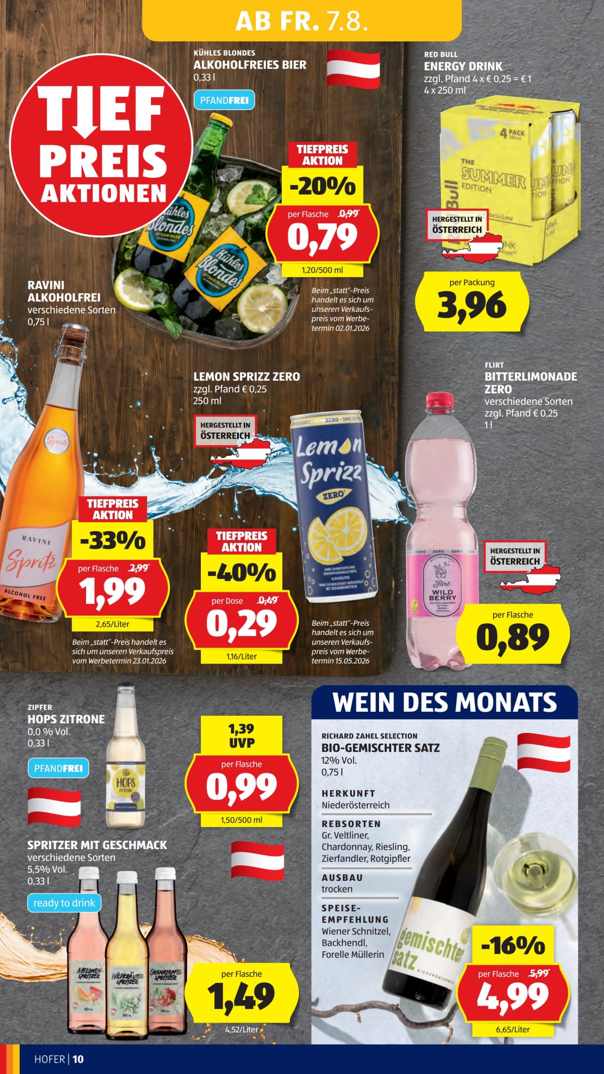 Seite 16 des Hofer Flugblatts – Aktuelle Angebote ab 23.08.2026.