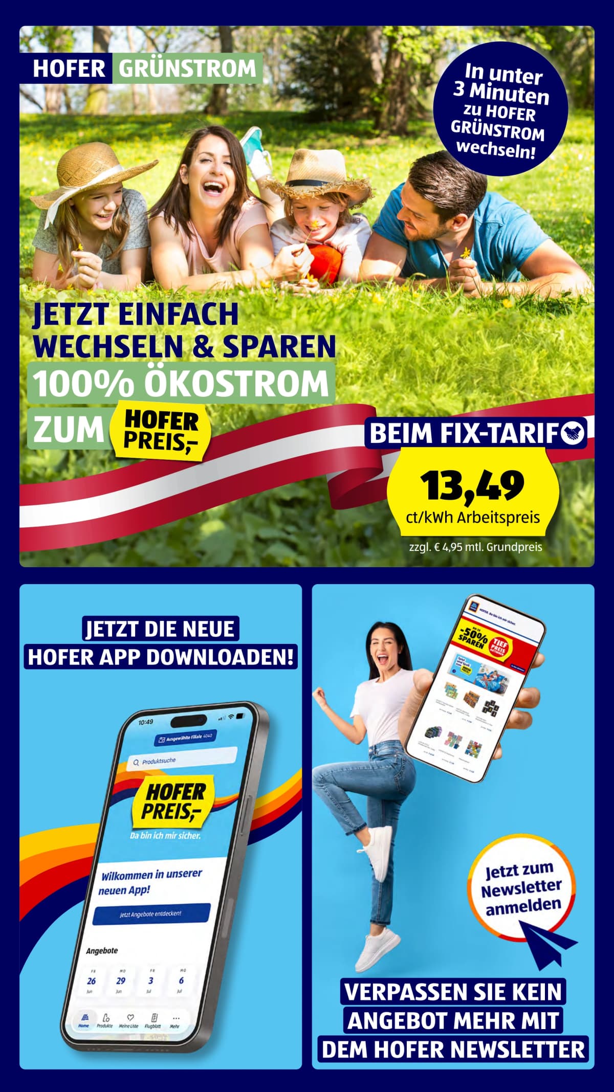 Seite 3 des Hofer Flugblatts – Aktuelle Angebote ab 23.08.2026.