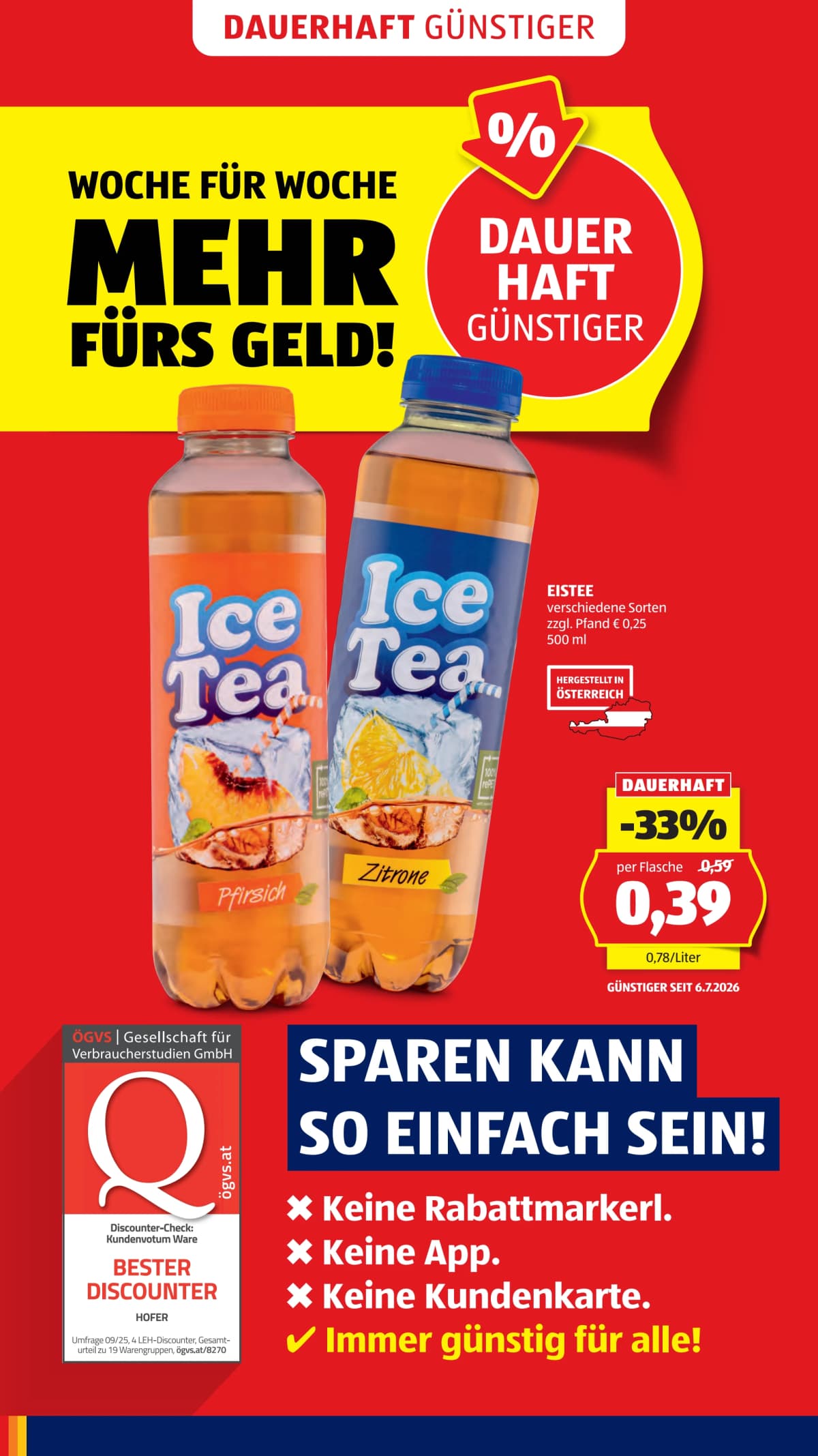 Seite 6 des Hofer Flugblatts – Aktuelle Angebote ab 23.08.2026.