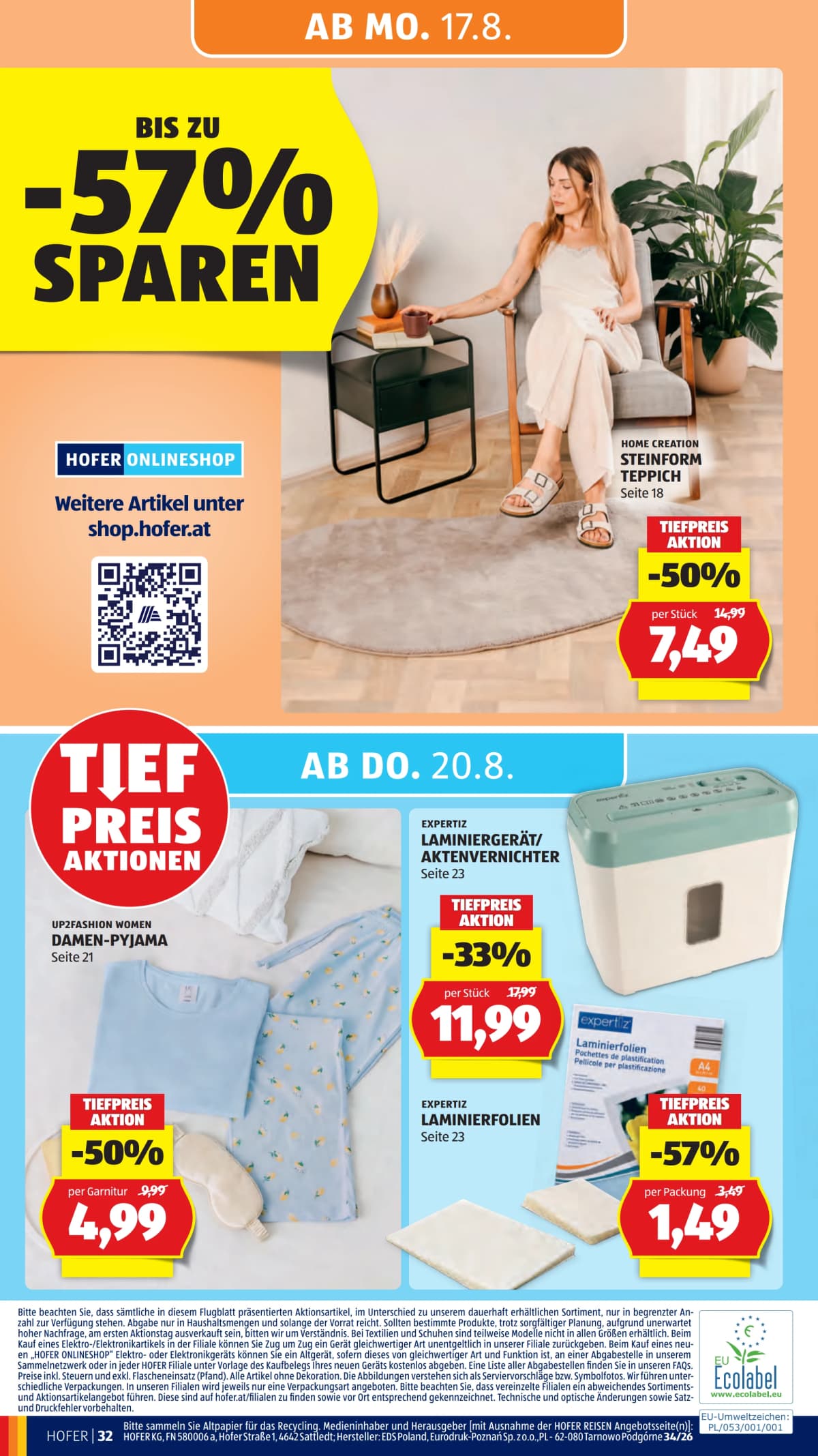 Seite 48 des Hofer Flugblatts – Aktuelle Angebote ab 23.08.2026.