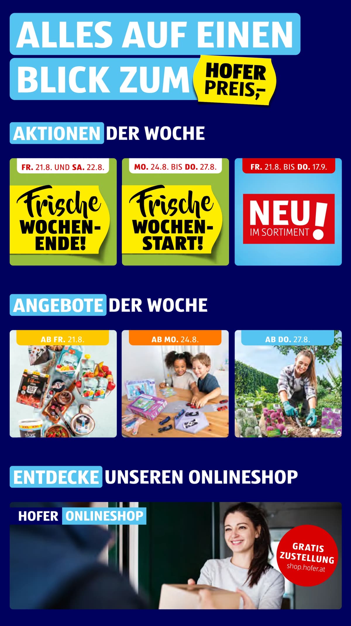 Seite 2 des Hofer Flugblatts – Aktuelle Angebote ab 23.08.2026.