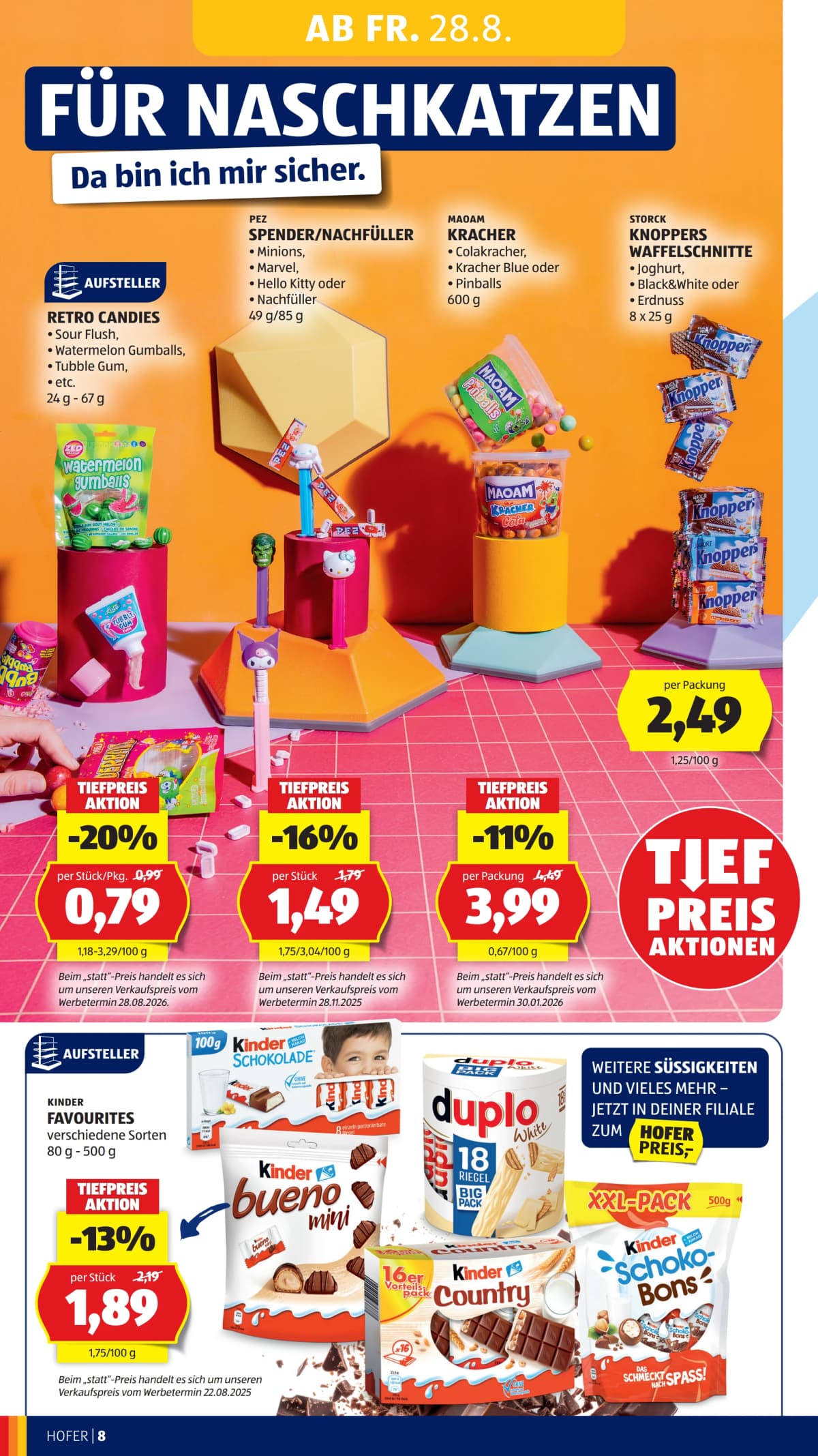 Seite 18 des Hofer Flugblatts – Aktuelle Angebote ab 08.09.2026.