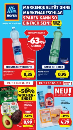 Seite 1 des Hofer Prospekts Aktuelle Angebote