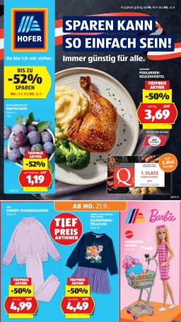 Seite 1 des Hofer Prospekts Aktuelle Angebote