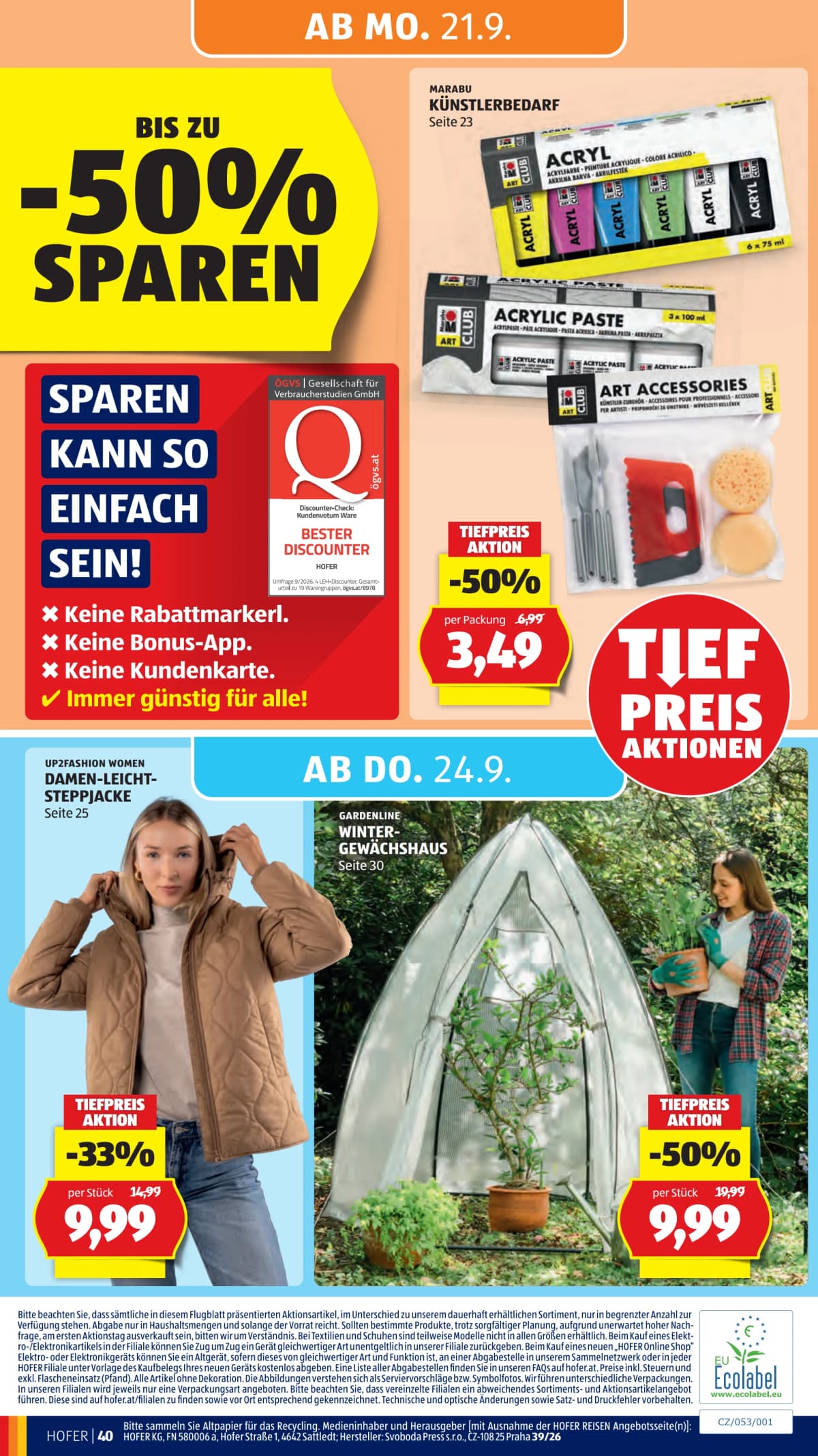 Seite 46 des Hofer Flugblatts – Aktuelle Angebote