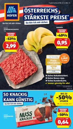 Seite 1 des Hofer Prospekts Aktuelle Angebote
