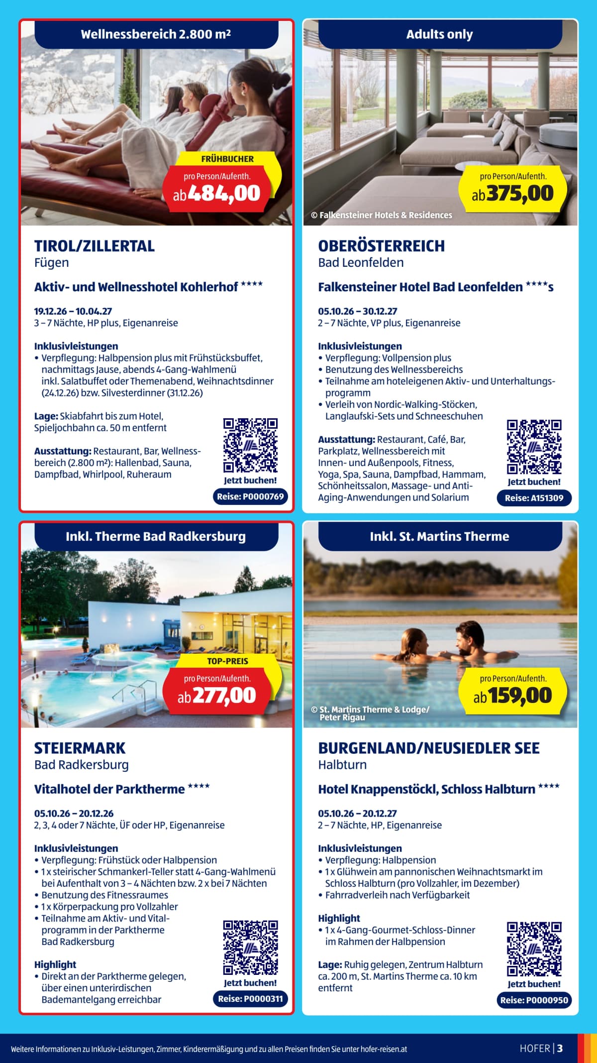 Hofer katalog Reisekatalog, 30.09.2026. – 27.10.2026.