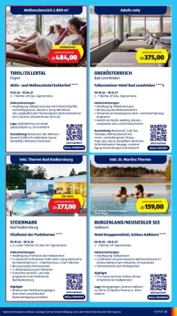 Seite 3 des Hofer Prospekts Reisekatalog