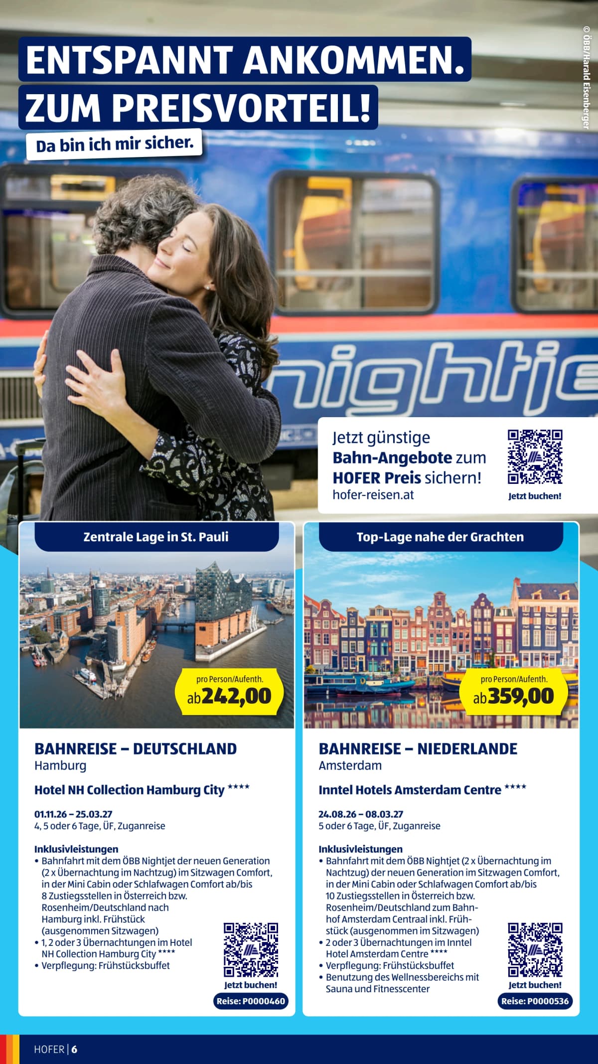 Seite 6 des Hofer Flugblatts – Reisekatalog
