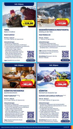 Seite 7 des Hofer Prospekts Reisekatalog
