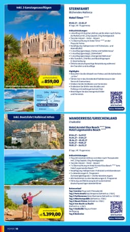 Seite 10 des Hofer Prospekts Reisekatalog
