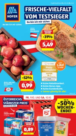 Seite 1 des Hofer Prospekts Aktuelle Angebote